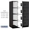 Salsbury Industries 4 Tier Designer Locker, 54"Wx76"Hx24"D, 12 Door, Black 18-24364BLK - alternate 4